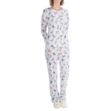 55%OFF 女性のパジャマ （女性用）ボタンフロント、長袖 - キャロルホックマンはパジャマを印刷 Carole Hochman Print Pajamas - Button Front Long Sleeve (For Women)画像